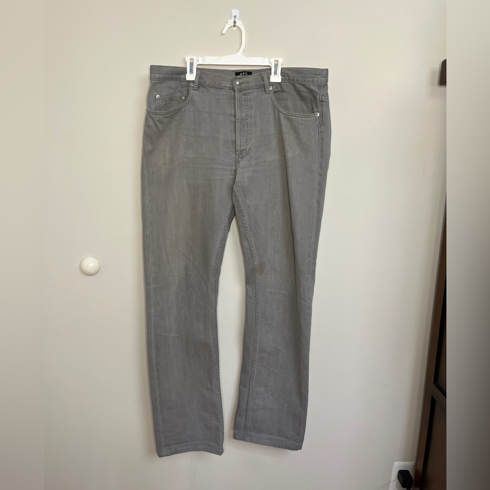 A.P.C. Mid-Rise Gray Straight Leg Jeans